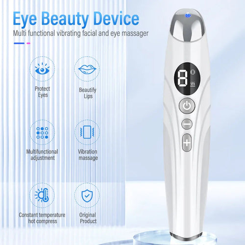Electric Eye Massager Vibrating Beauty Device Color Light Heating